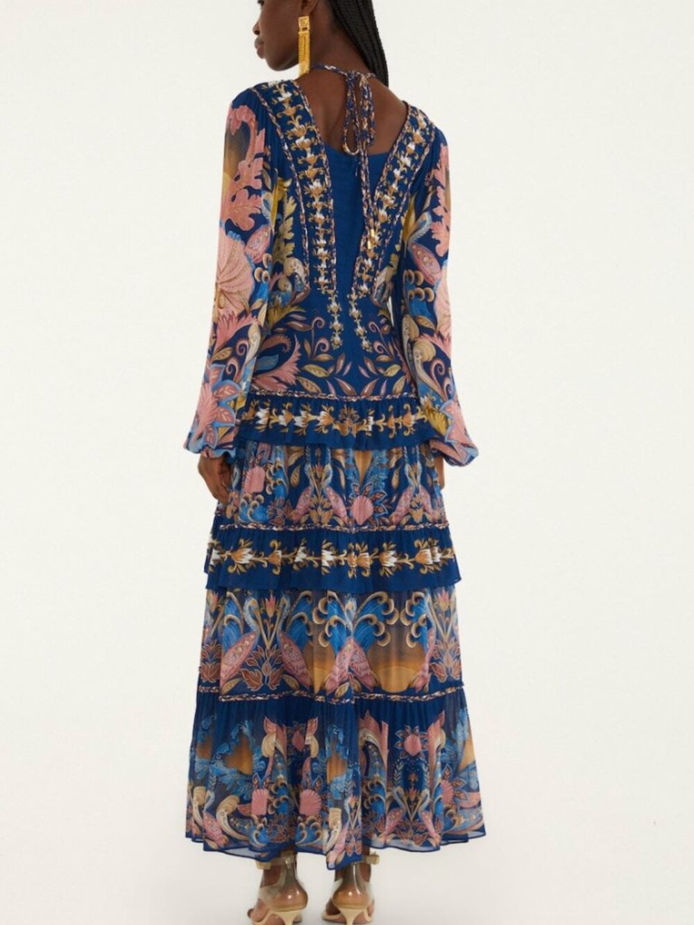 Sea Garden Braid Details Maxi Dress - Picture 3 of 4